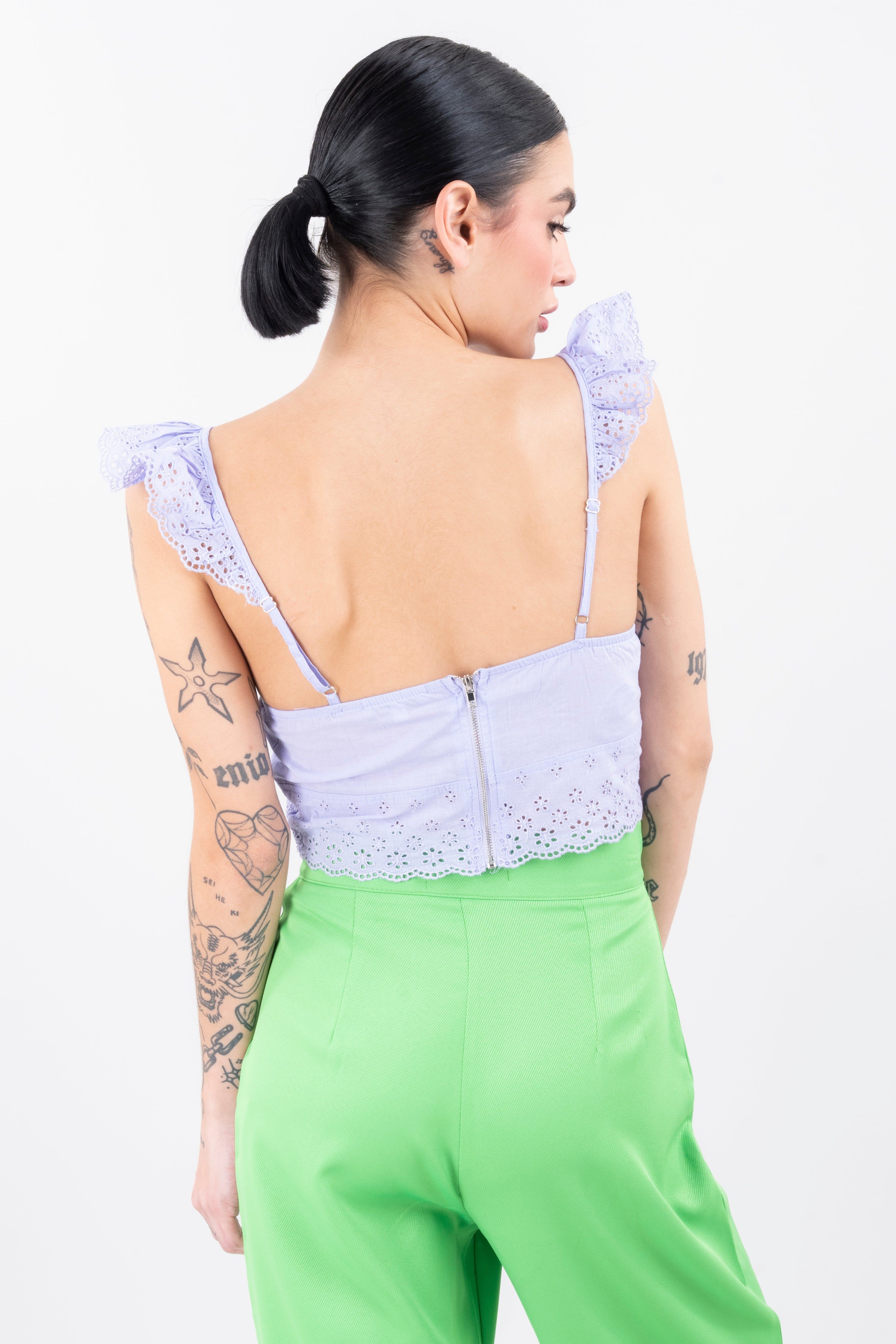 Blusa olán eyelet flores sold by Shasa product image thumbnail 4