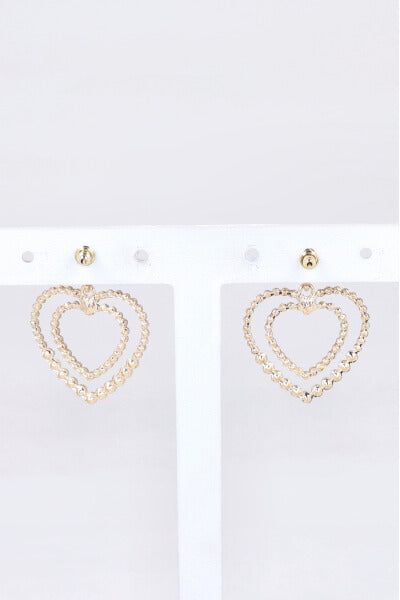 Aretes Doble Corazon Brillos sold by Shasa product image thumbnail 2