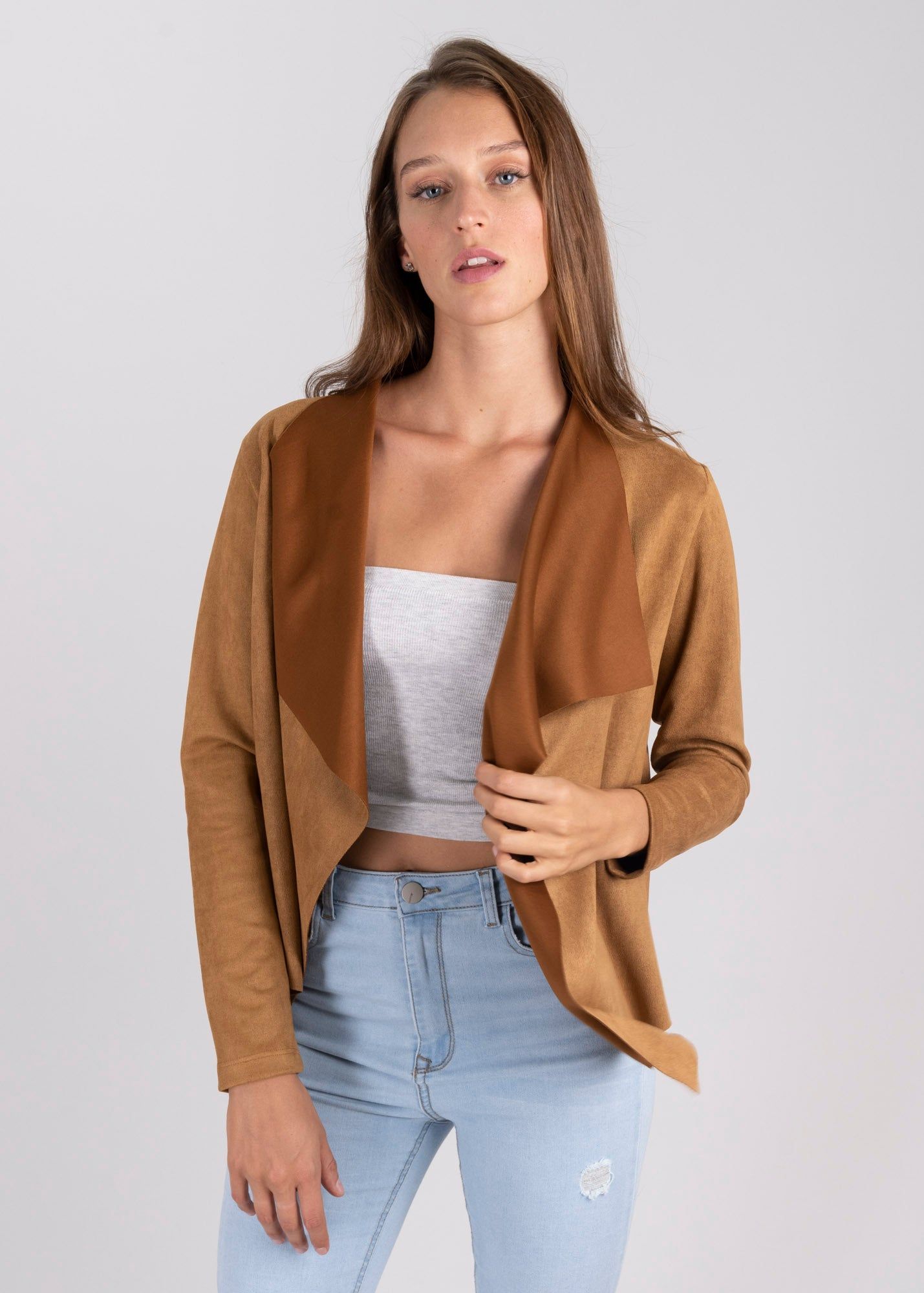 Saco cascada textura durazno sold by Shasa