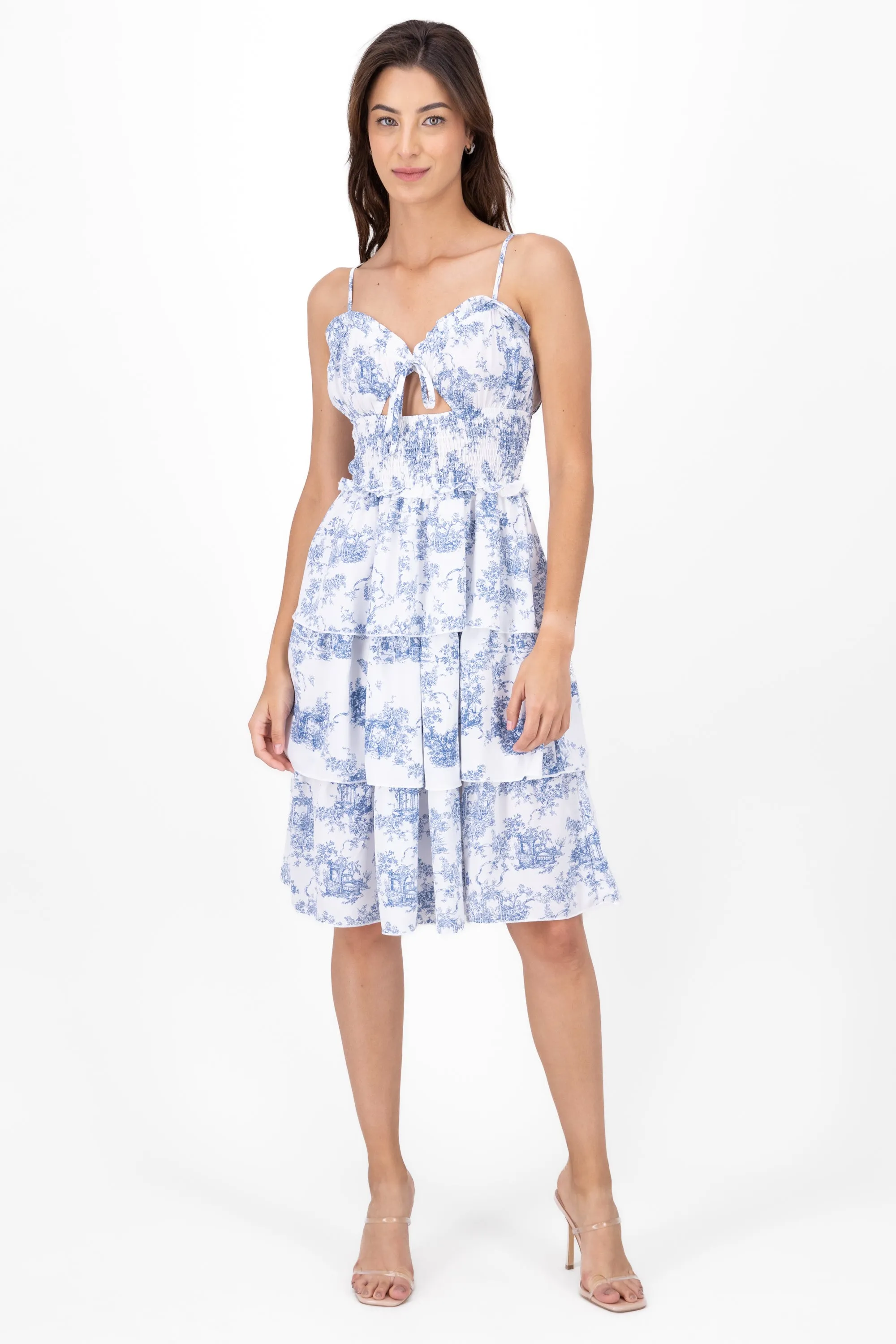 Vestido midi estampado capas olanes sold by Shasa