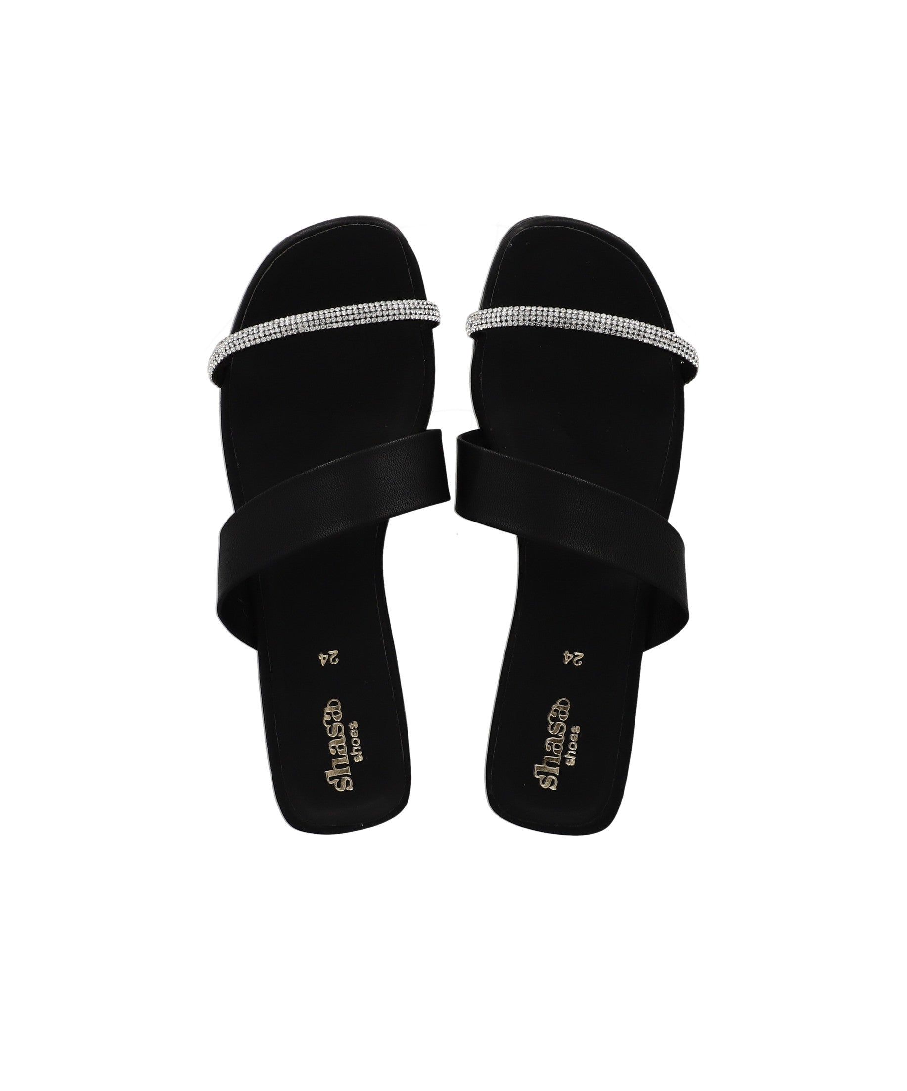 Sandalia pala tiras brillos sold by Shasa