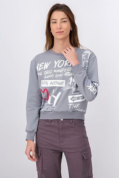 Sudadera estampado letras New York sold by Shasa