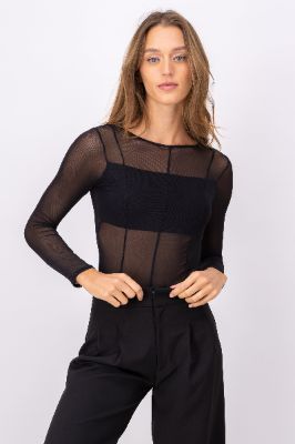 Bodysuit De Manga Larga De Mesh sold by Shasa