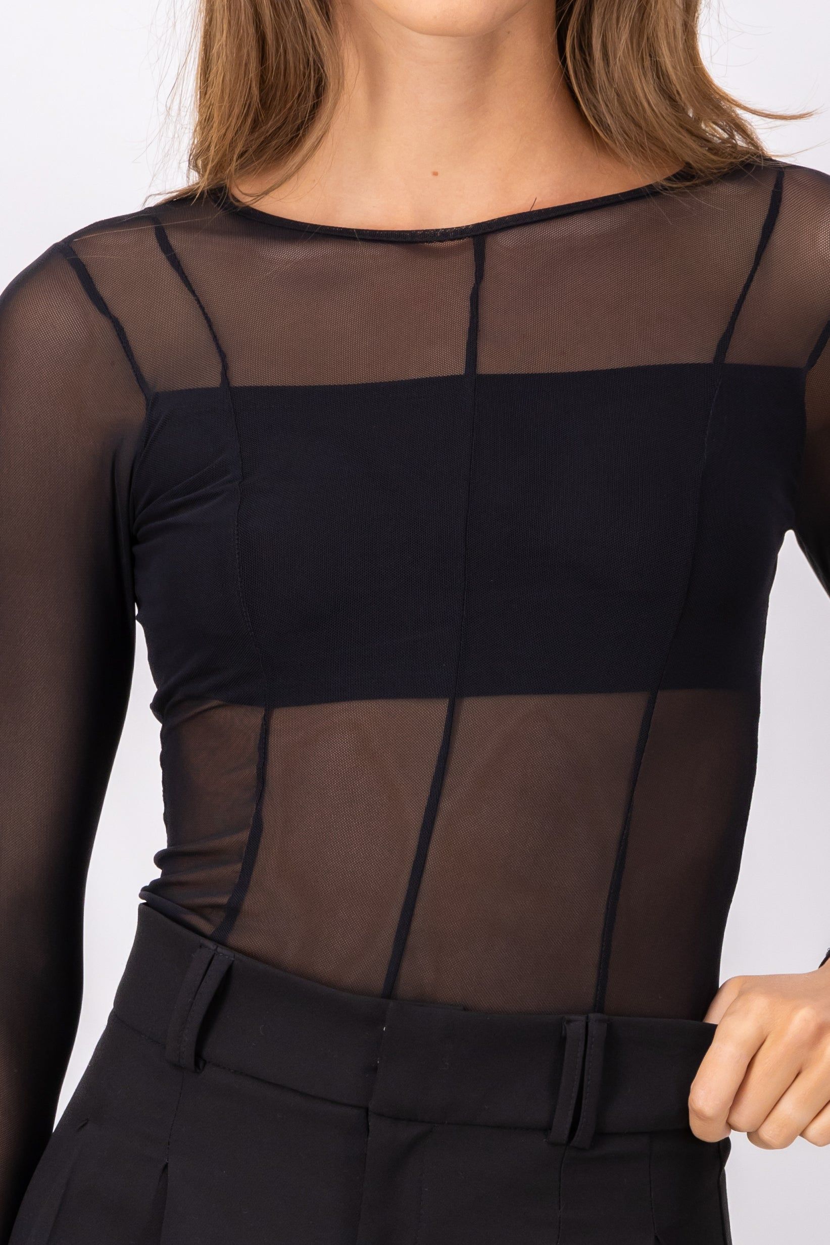 Bodysuit De Manga Larga De Mesh sold by Shasa product image thumbnail 5