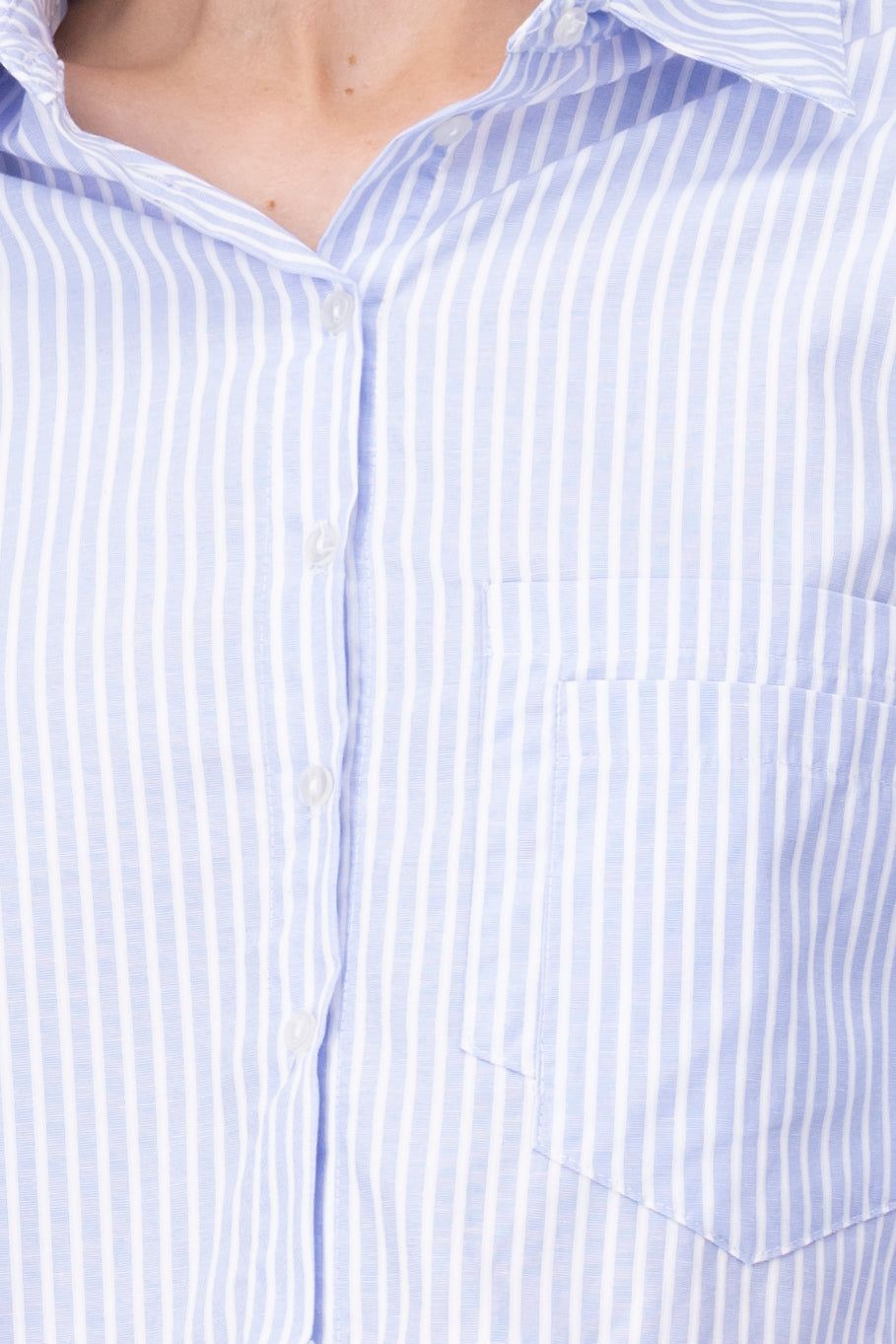 Camisa crop rayas bolsillos doble sold by Shasa product image thumbnail 5