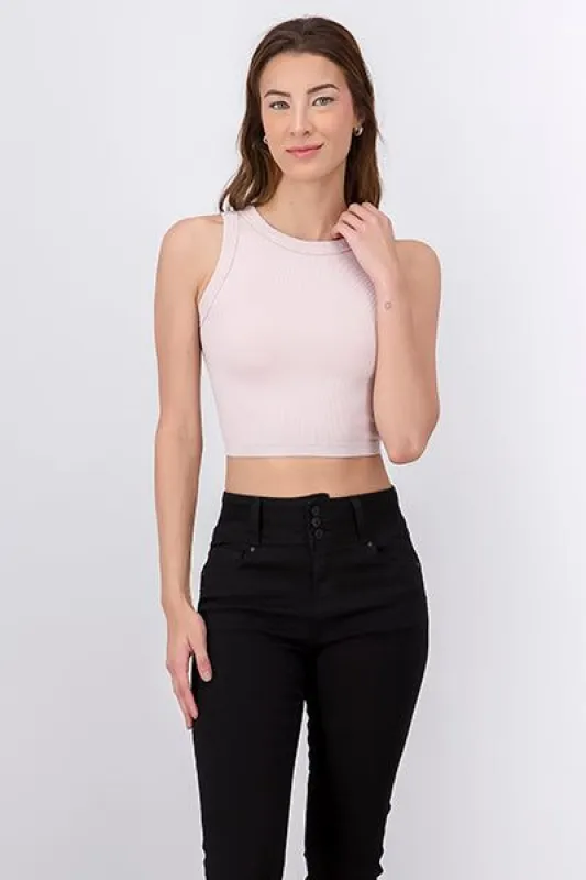 Top Crop Acanalado Brillos sold by Shasa