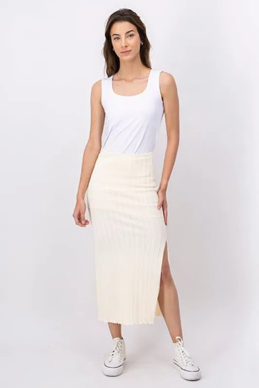 Falda Midi Textura Trenza sold by Shasa