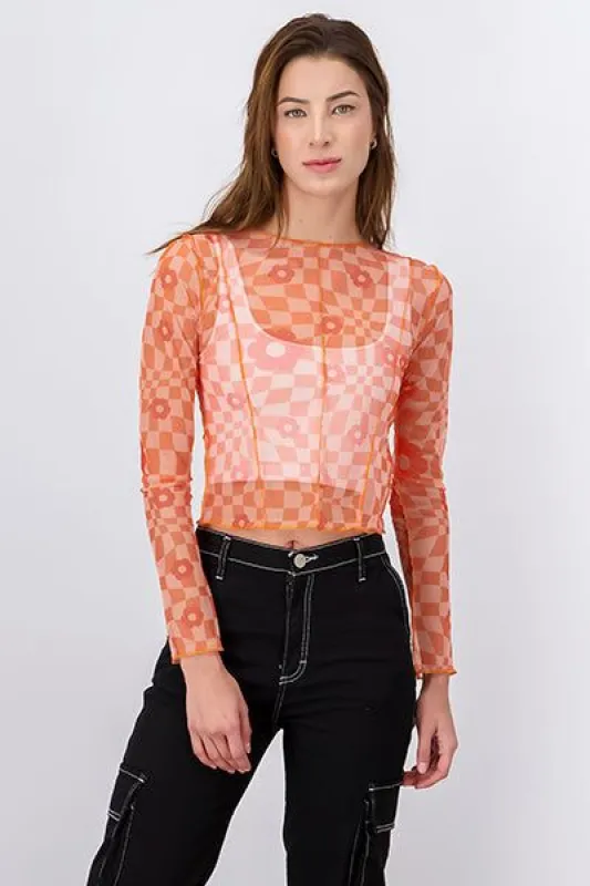 Top Mesh Manga Larga sold by Shasa