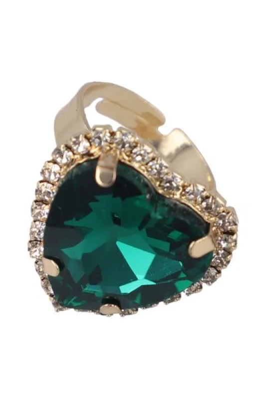 Anillo Metálico Corazón Brillos sold by Shasa