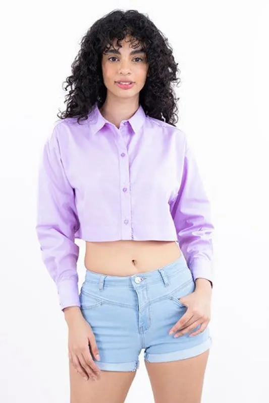 Camisa crop amplia hombro caído sold by Shasa