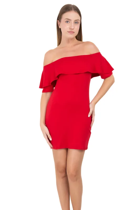 Vestido midi liso cuello v sold by Shasa