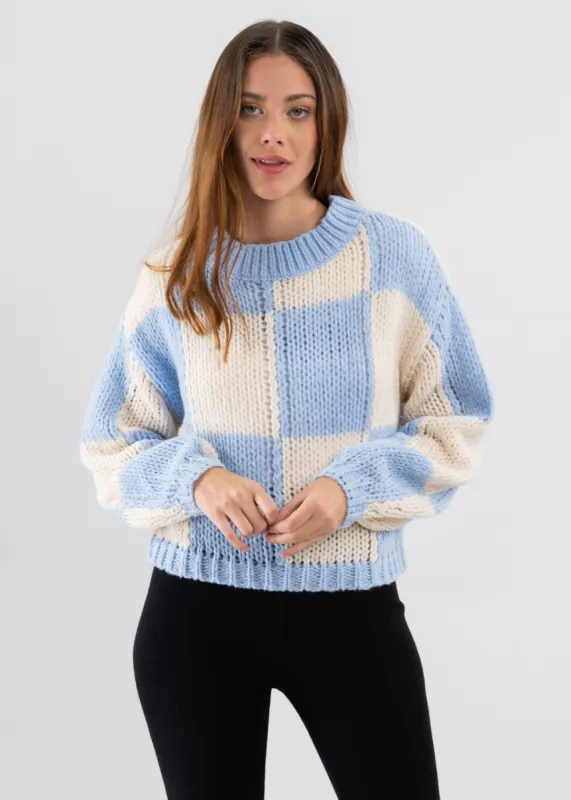 Suéter ancho tejido cuadros sold by Shasa