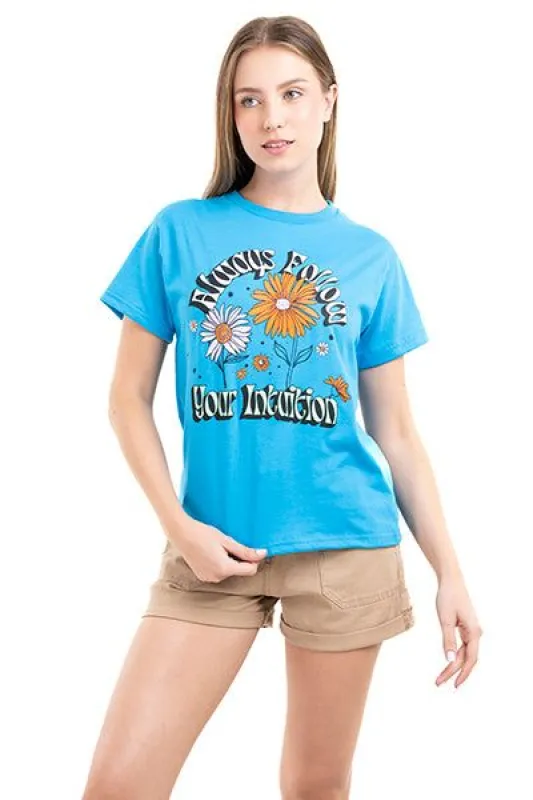 Playera flores always sold by Shasa