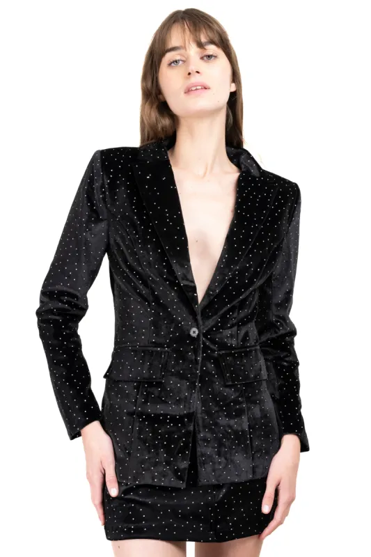 Saco velvet brillos bolsillos sold by Shasa