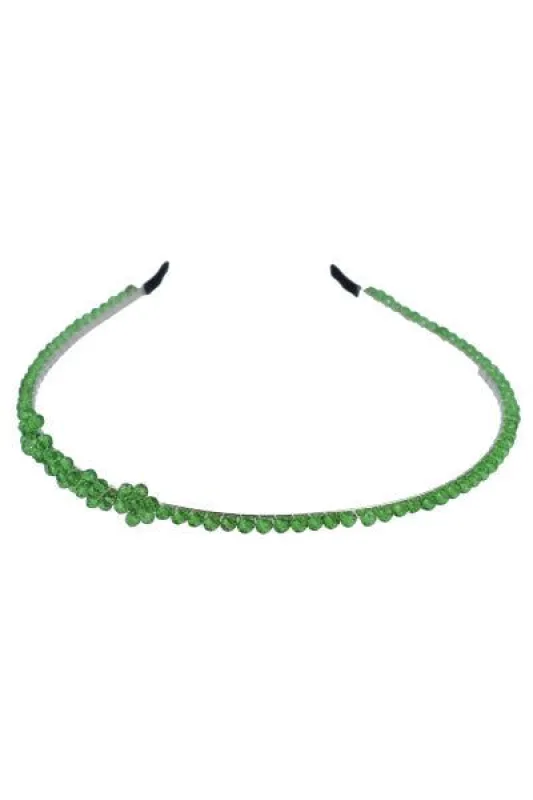 Diadema delgada brillos flores sold by Shasa