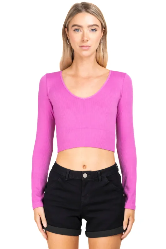 Top crop manga larga seamless sold by Shasa