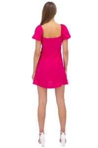 Vestido midi abertura manga abullonada sold by Shasa