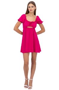 Vestido midi abertura manga abullonada sold by Shasa