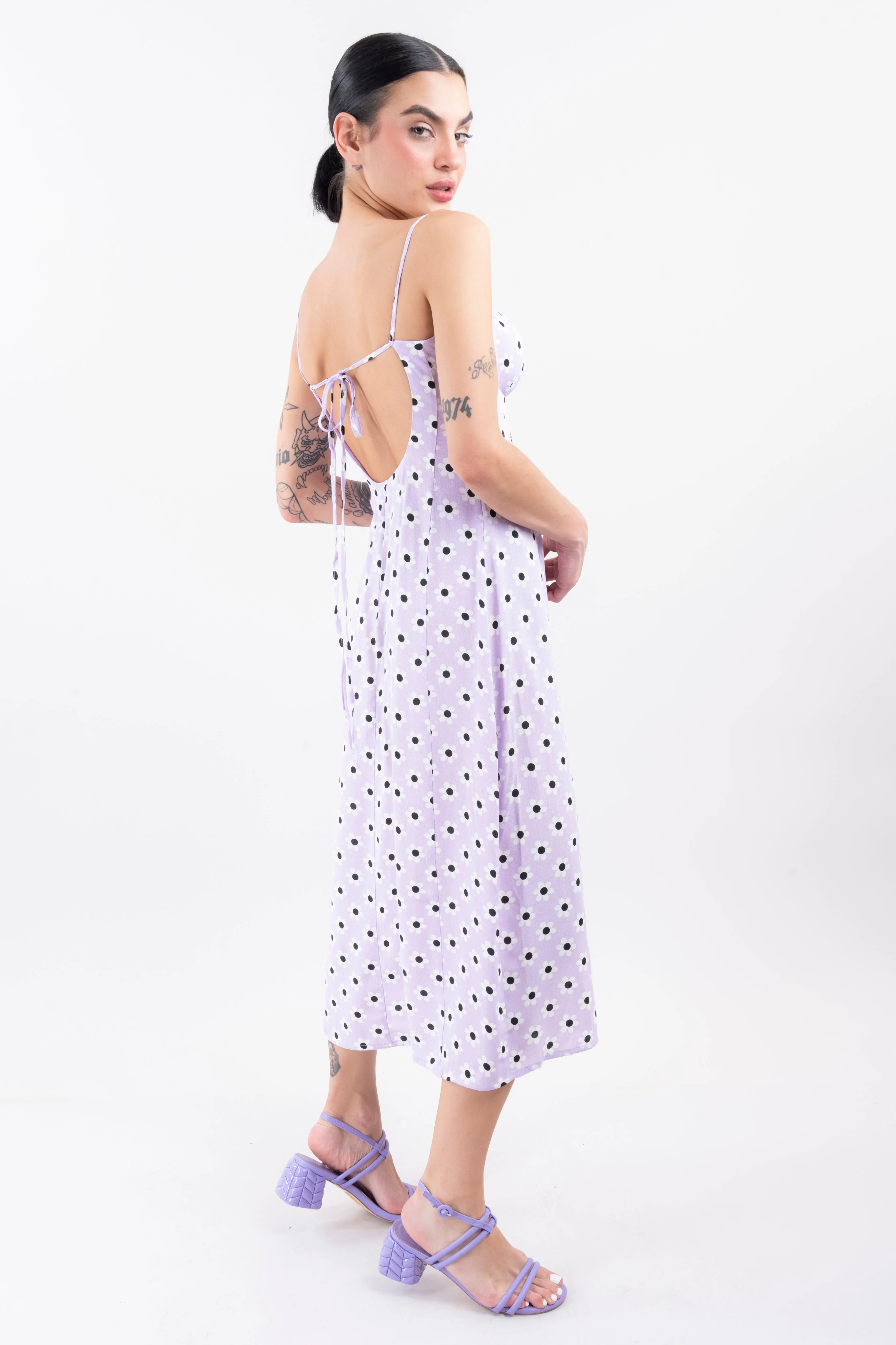Vestido midi espalda descubierta flores sold by Shasa product image thumbnail 3