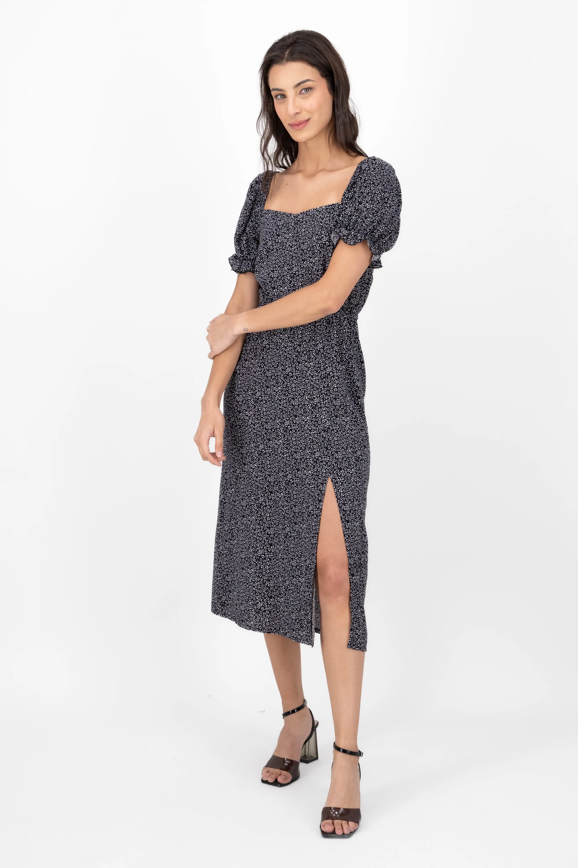 Vestido Manga Abullonada Estampado sold by Shasa