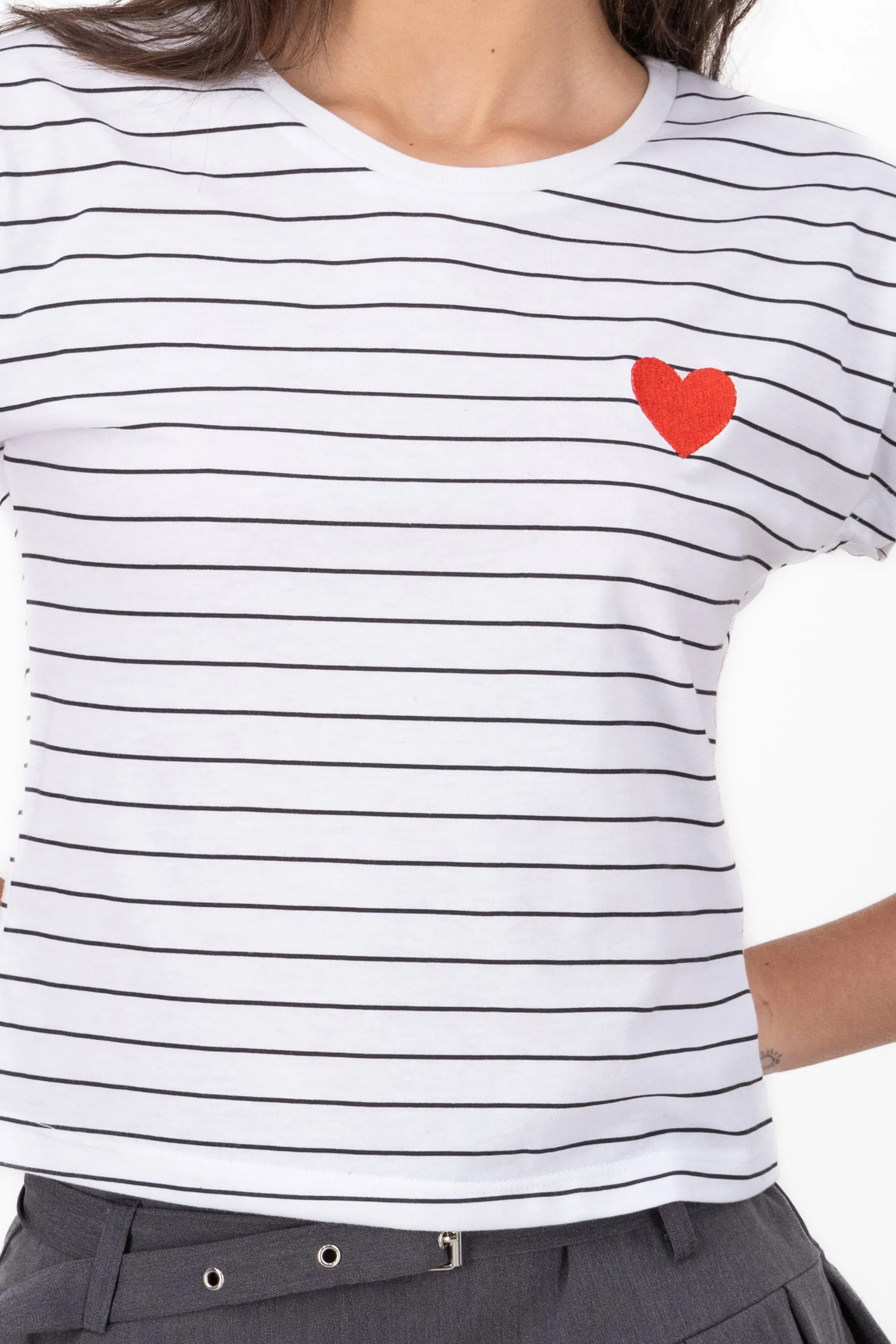 Playera Rayas Bordado Corazon sold by Shasa product image thumbnail 5