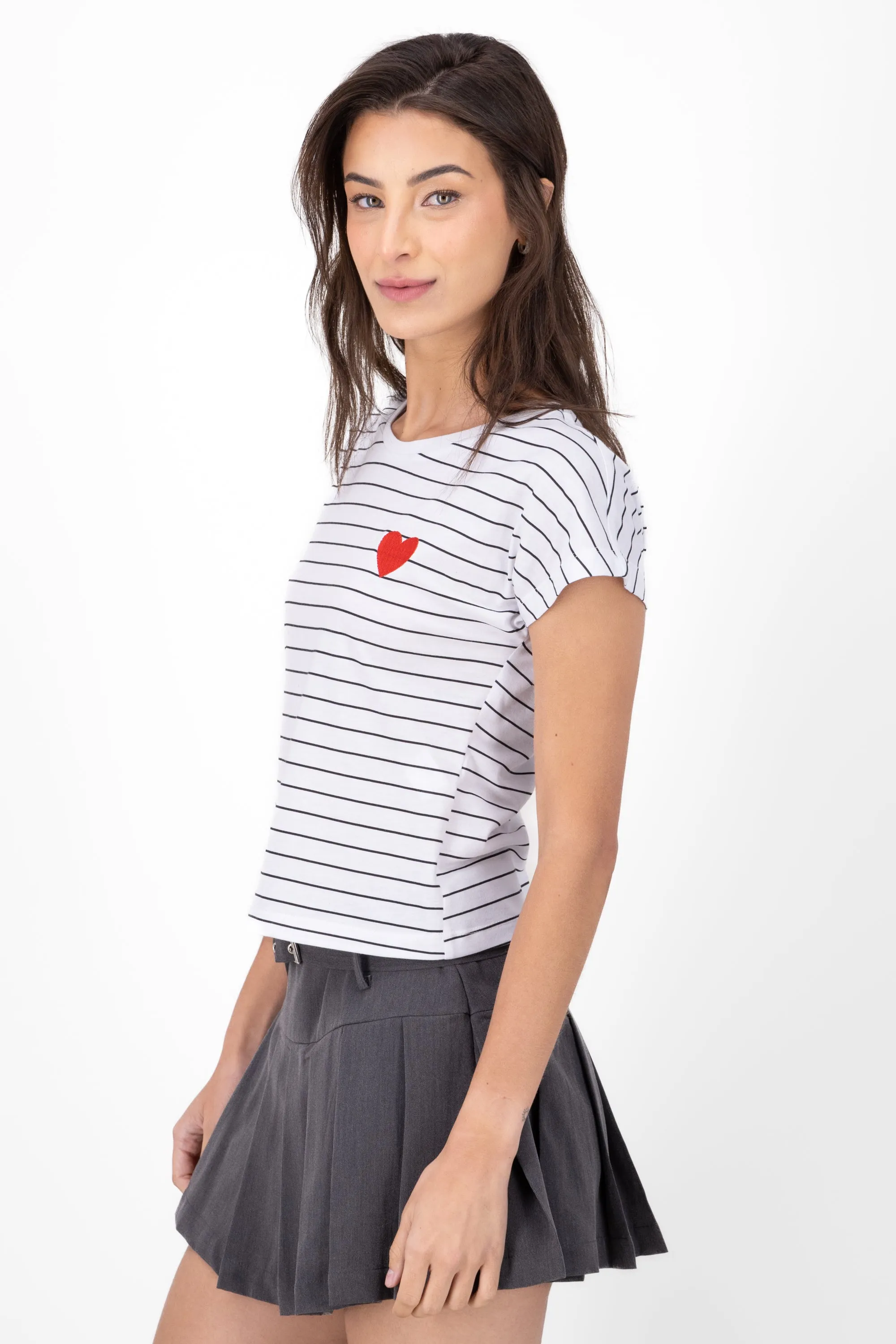 Playera Rayas Bordado Corazon sold by Shasa product image thumbnail 3