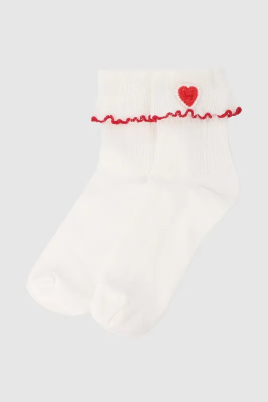 Calcetin olan corazon sold by Shasa