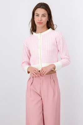 Cárdigan pata gallo perlas sold by Shasa