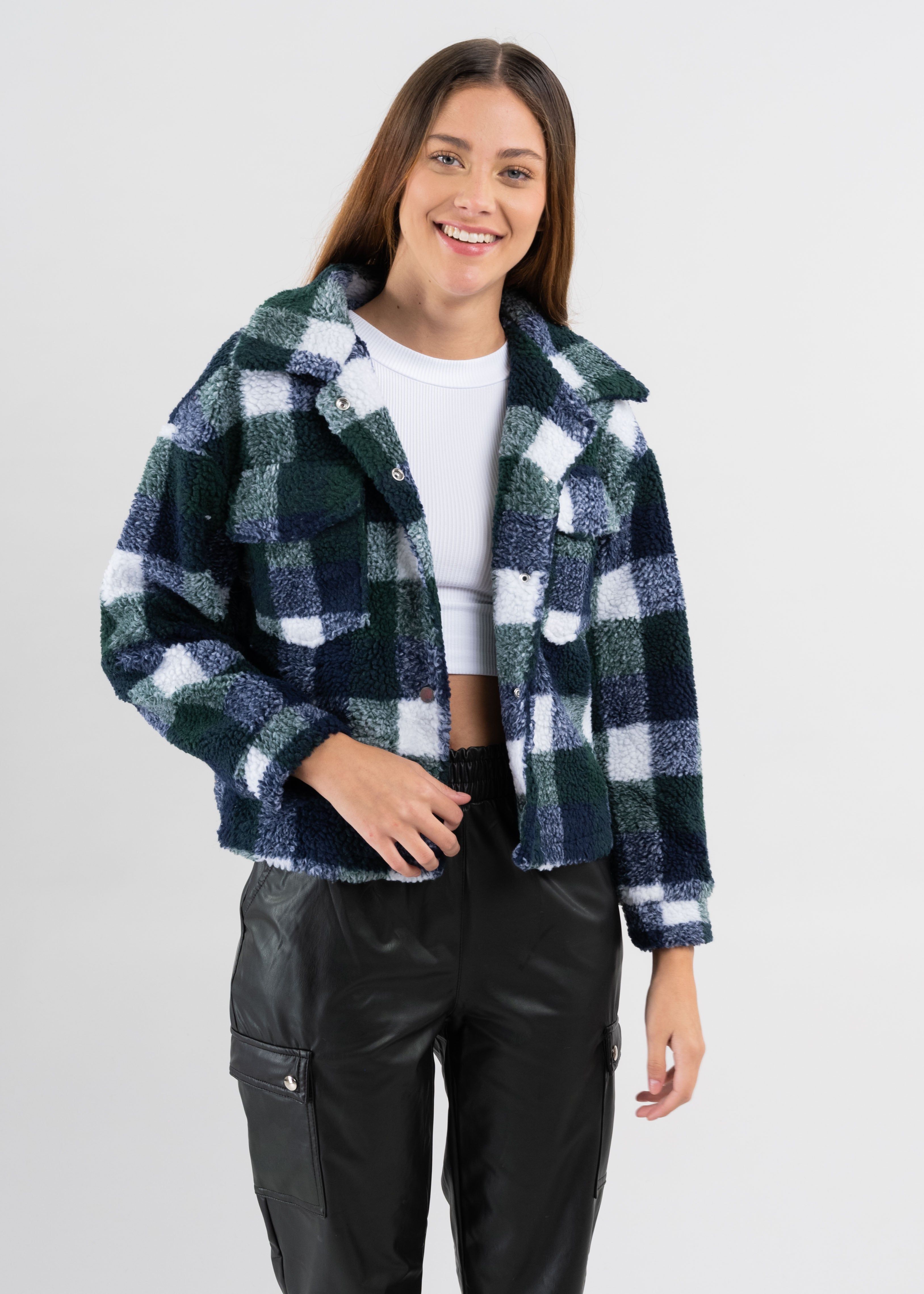 Chamarra peluche cuadros sold by Shasa product image thumbnail 2