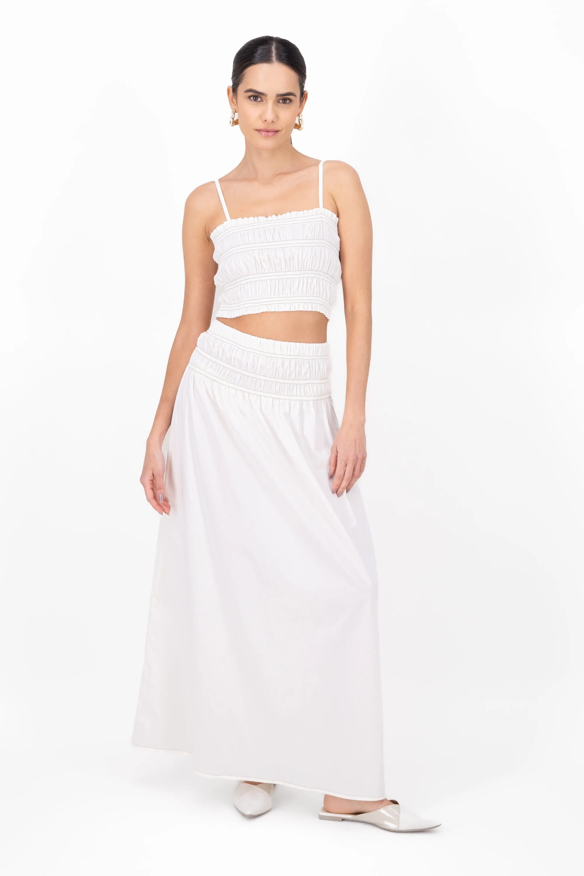 Falda maxi resorte contraste cintura Hypsters sold by Shasa