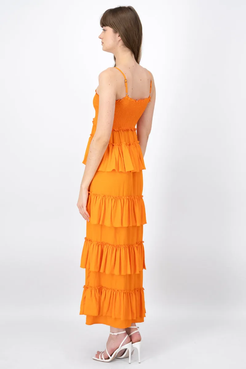 Vestido Maxi Con Olanes En Falda sold by Shasa product image thumbnail 4