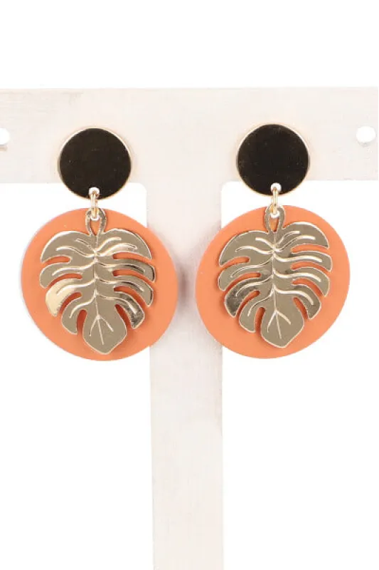 Aretes Hoja Círculo sold by Shasa