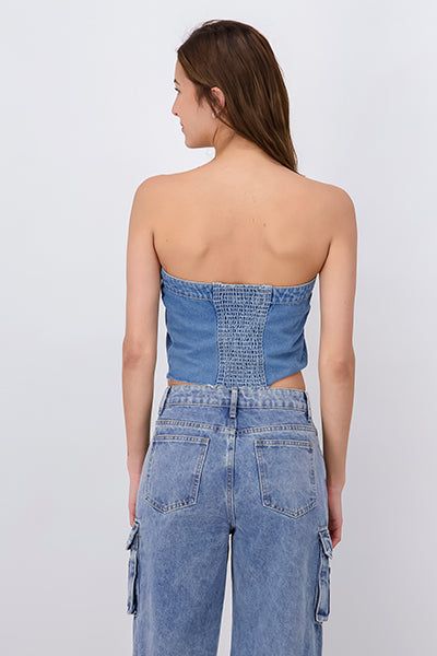 Top denim botones destrucción sold by Shasa product image thumbnail 4