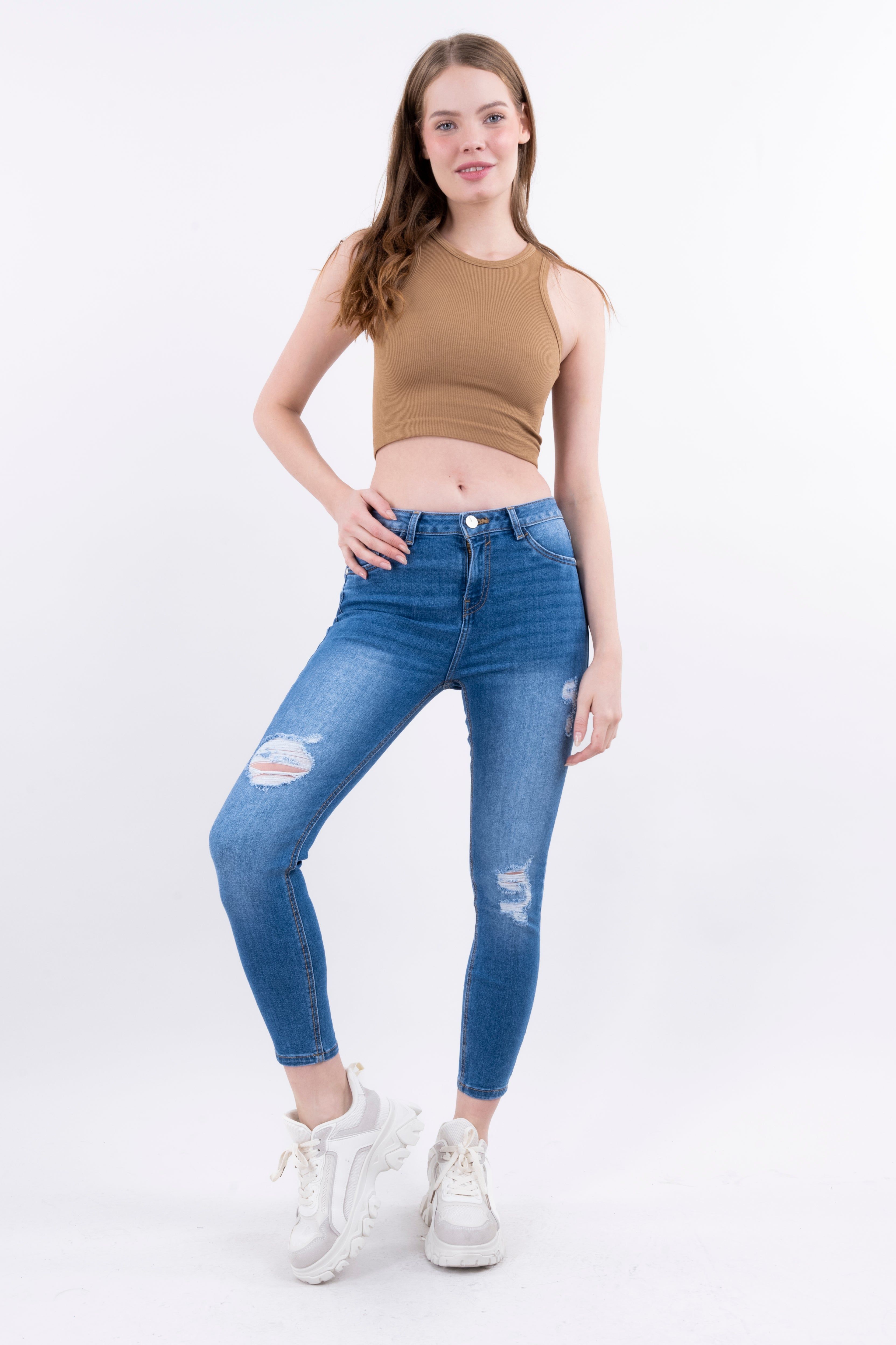Jeans skinny con desgastes sold by Shasa product image thumbnail 2