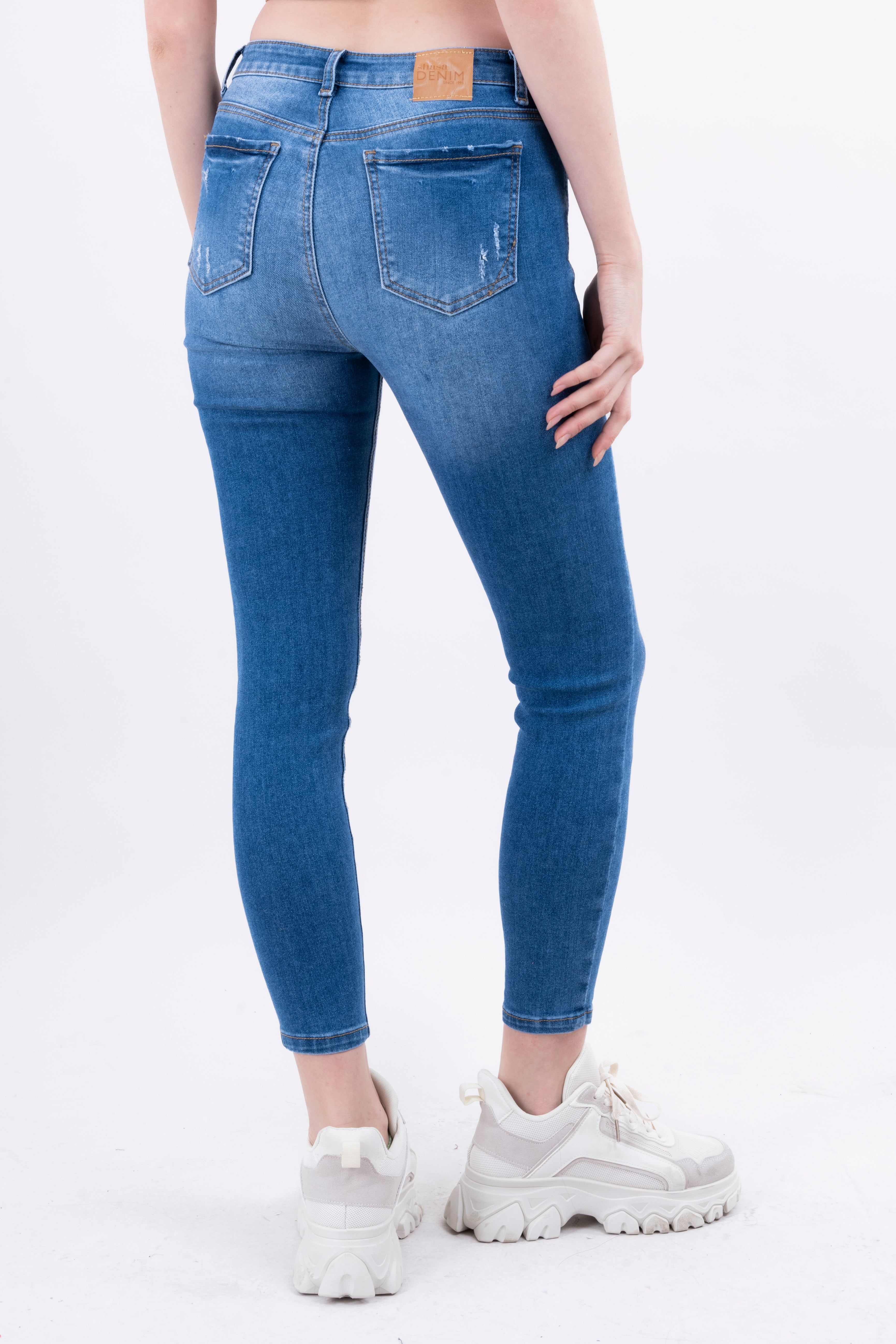 Jeans skinny con desgastes sold by Shasa product image thumbnail 4