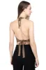 Top halter tejido brillos sold by Shasa