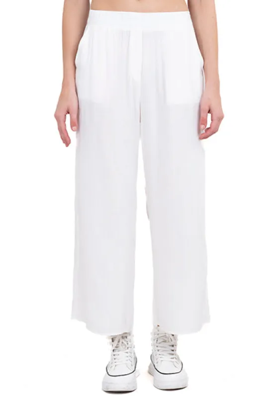Pantalón Wide Leg Cintura Alta Fruncida sold by Shasa