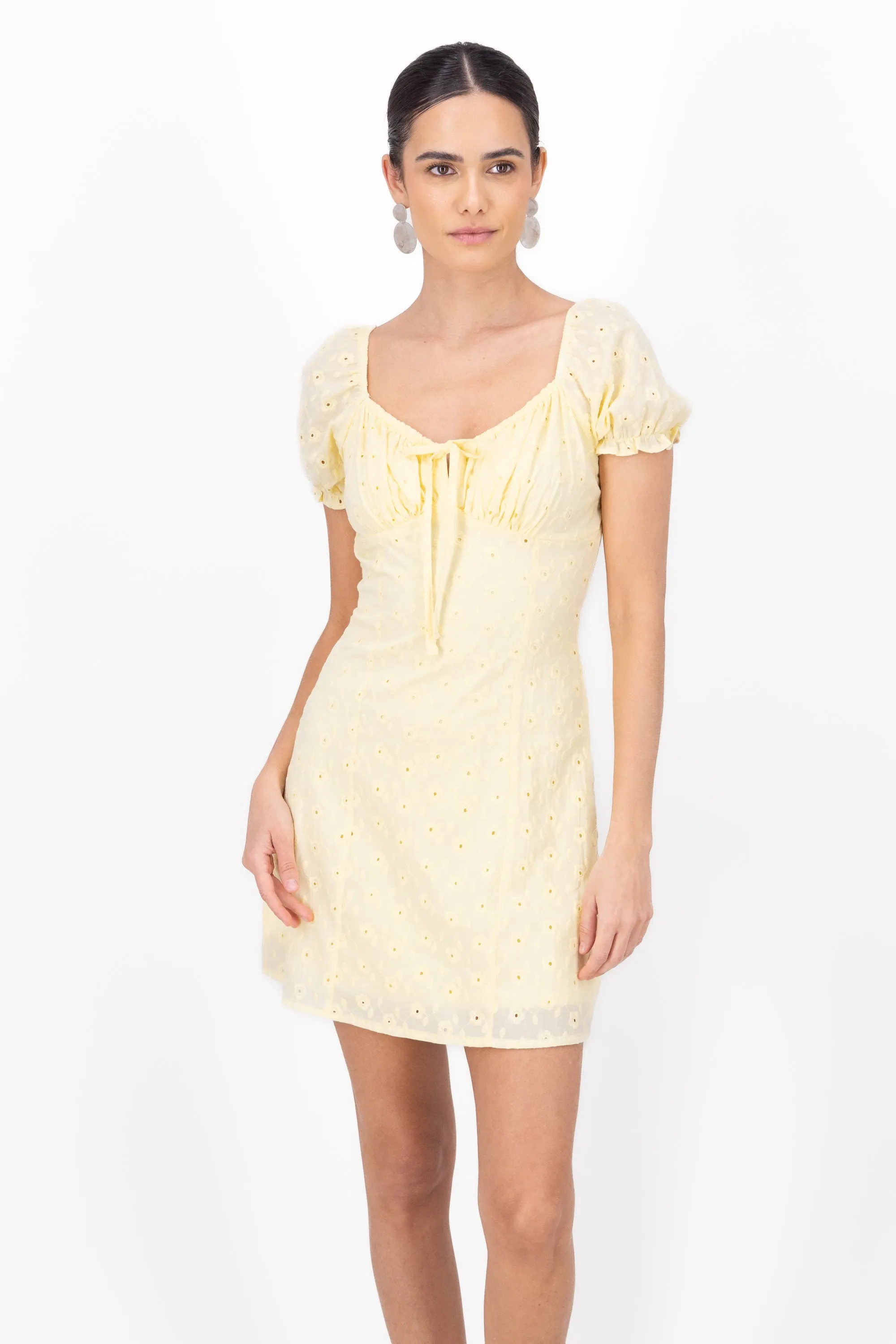 Vestido mini manga corta globo detalle moño hypste sold by Shasa product image thumbnail 2