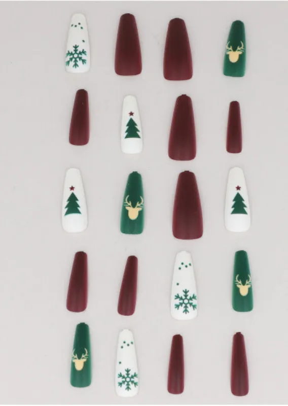 Set 20 uñas postizas navideñas sold by Shasa