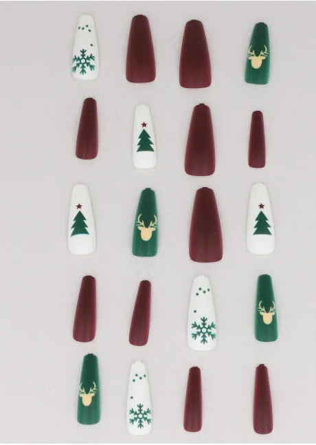 Set 20 uñas postizas navideñas sold by Shasa