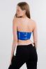 Top corset efecto piel costuras sold by Shasa
