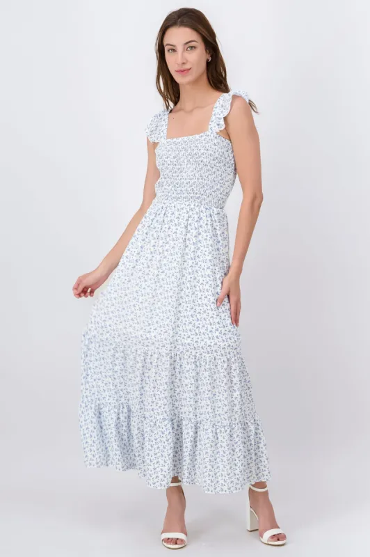Vestido maxi olán flores sold by Shasa