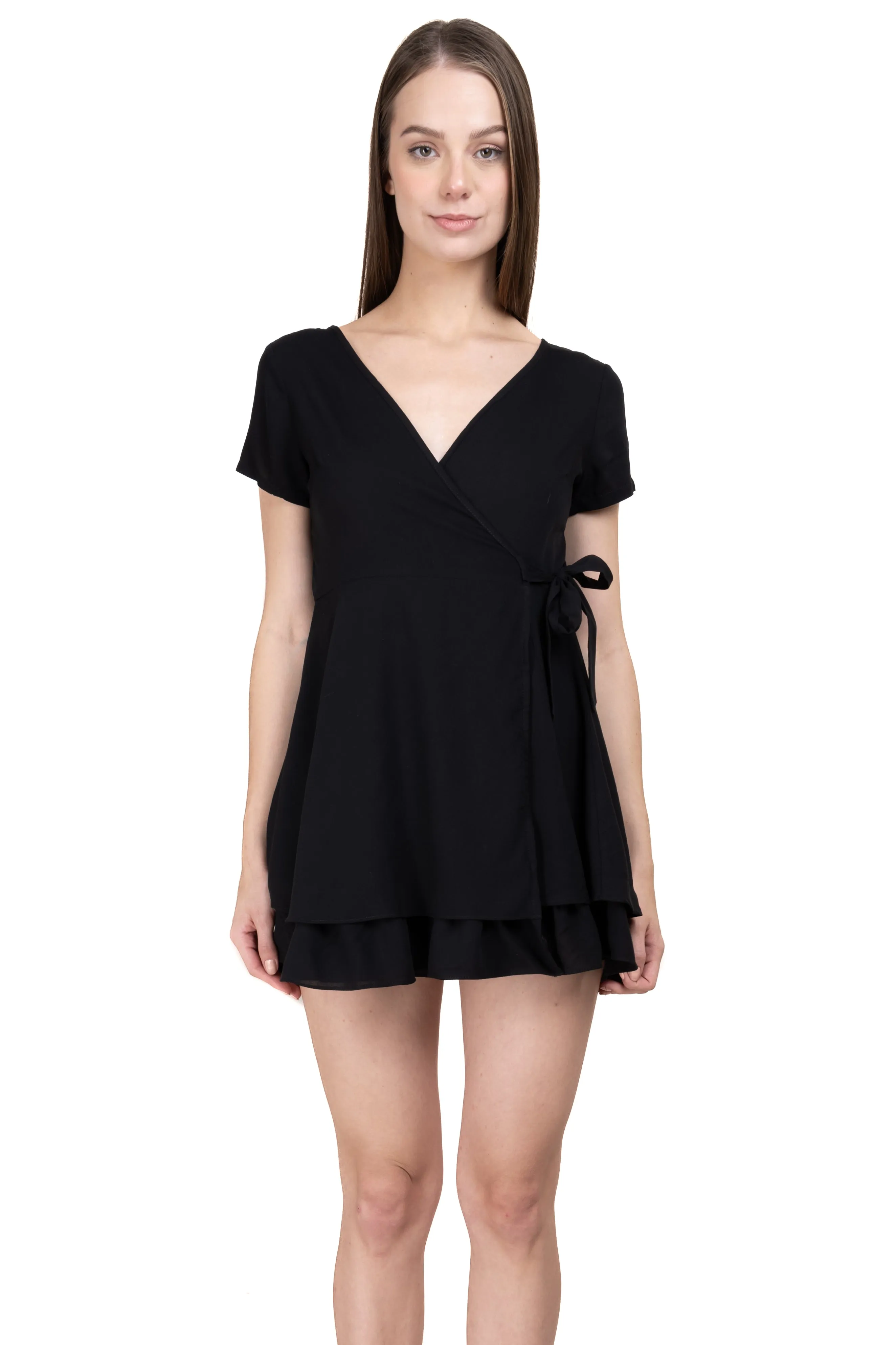 Vestido mini wrap liso sold by Shasa product image thumbnail 2