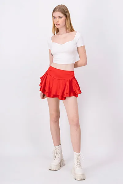 Falda mini satinada olanes sold by Shasa