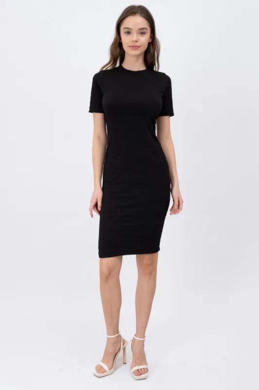 Vestido Midi Manga Corta Textura sold by Shasa