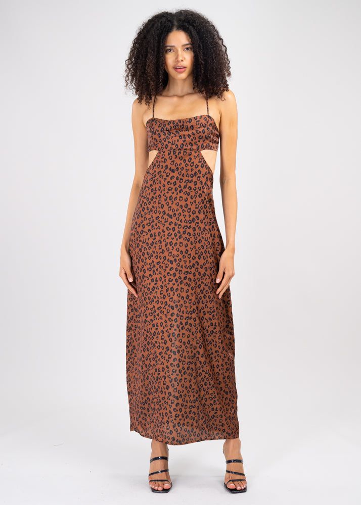 Vestido maxi cut out estampado leopardo sold by Shasa product image thumbnail 2