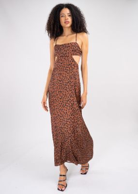 Vestido maxi cut out estampado leopardo sold by Shasa