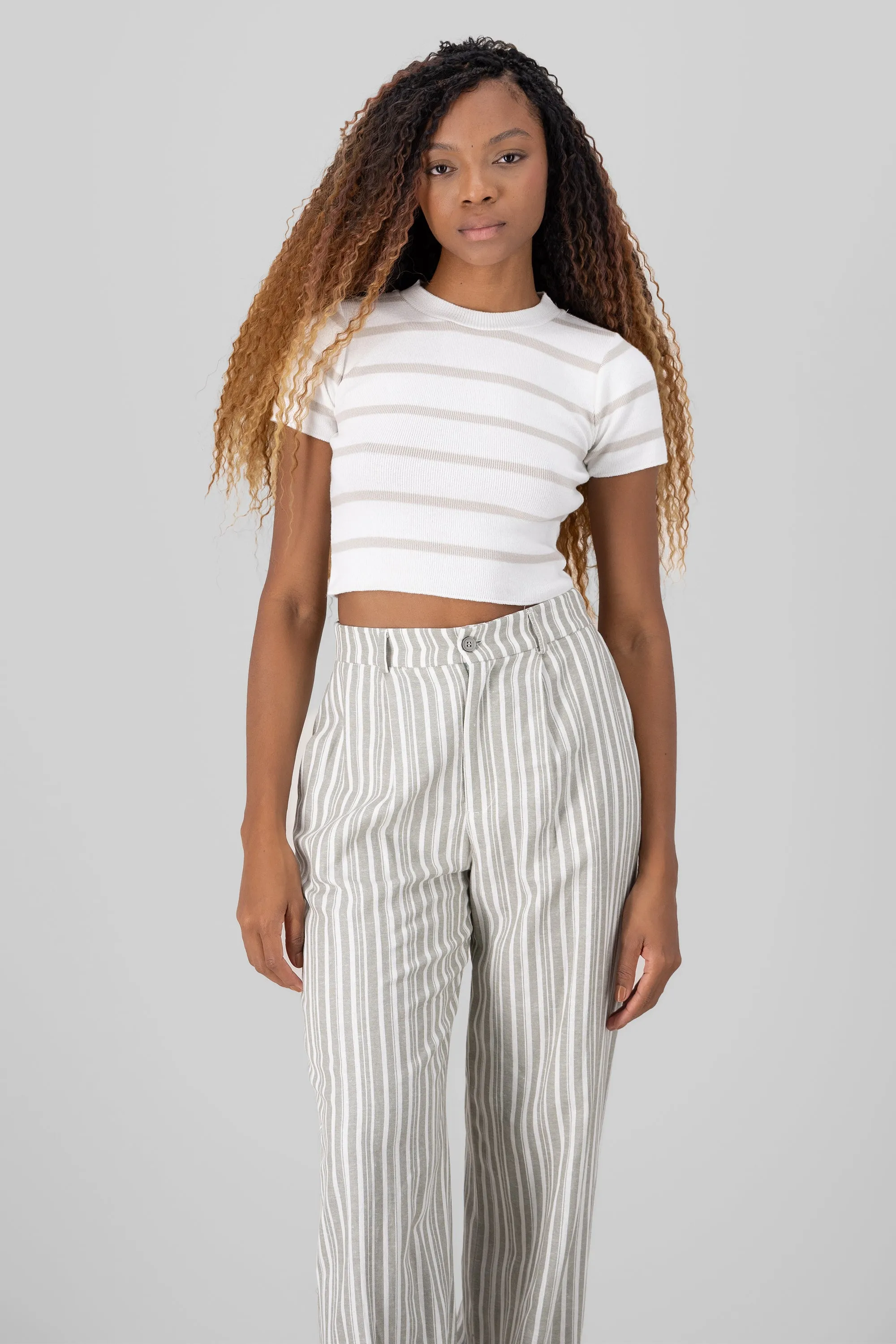 Top Crop Punto Manga Corta Rayas sold by Shasa product image thumbnail 2