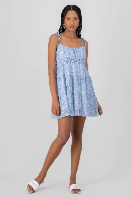 Vestido pliegues olanes estampado sold by Shasa