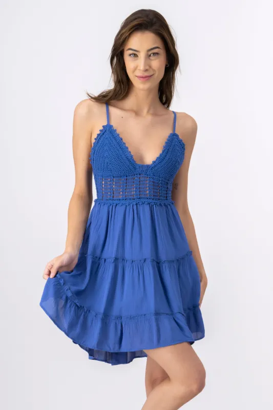 Vestido maxi copas crochet sold by Shasa